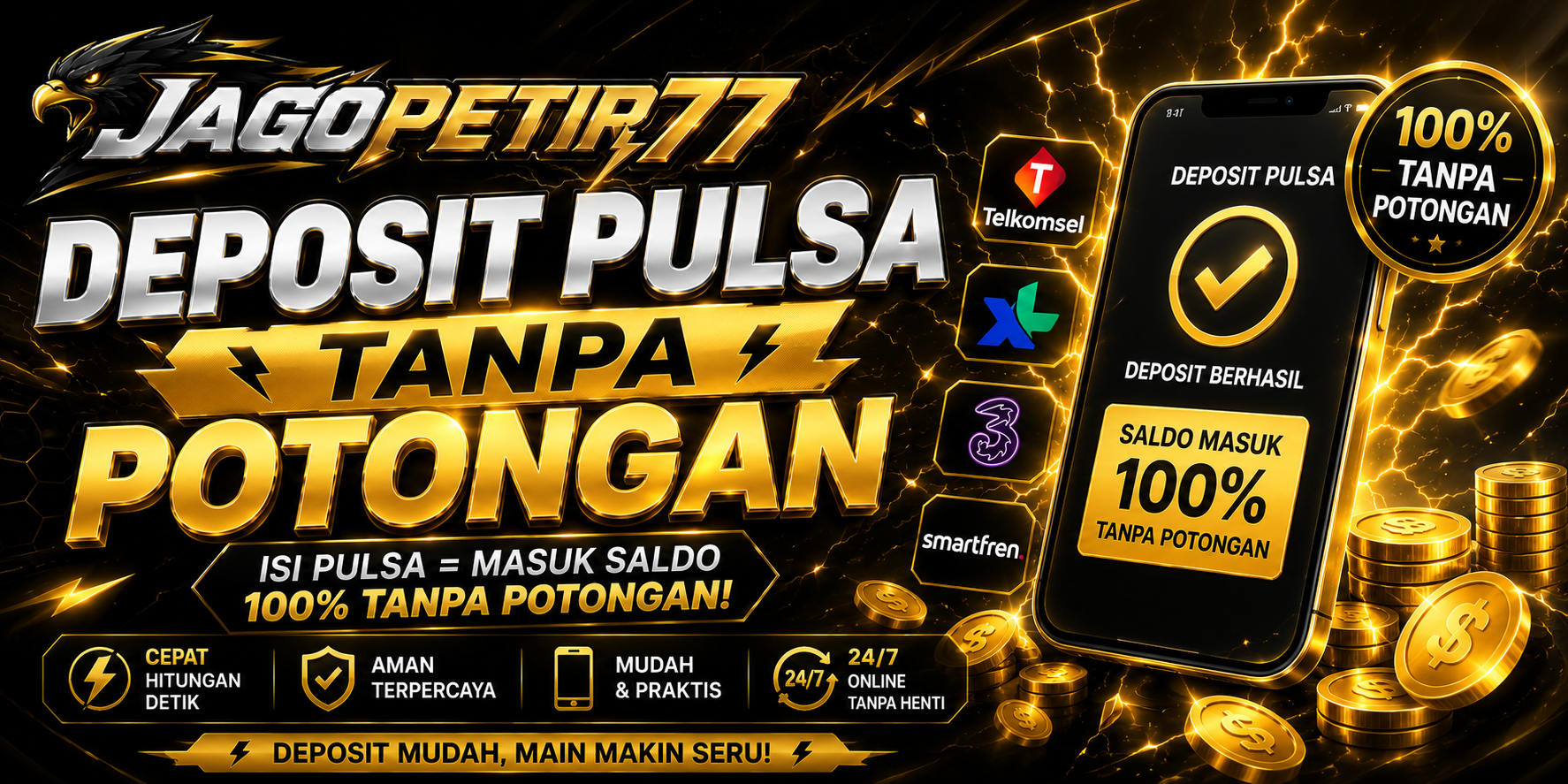 DEPOSIT PULSA TANPA POTONGAN